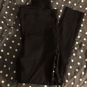 Sequin embellished leggings